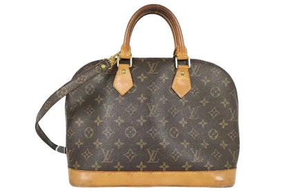 Louis Vuitton Vintage Alma Monogram Canvas, Brown, Canvas, Handbag