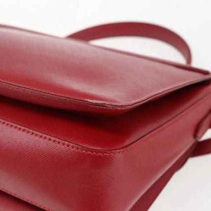 Salvatore Ferragamo Gancini Leather, Red, Leather, Handbag