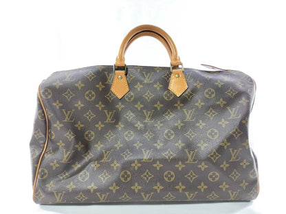 Louis Vuitton Speedy Monogram, Brown, Canvas, Handbag
