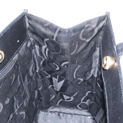 Salvatore Ferragamo Vintage Vara Bow Tote Lizard Embossed Leather, Black, Leather, Tote Bag