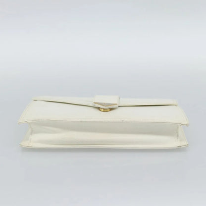 Saint Laurent Vintage Leather, White, Leather, Clutch