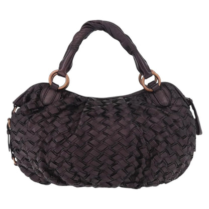Miu Miu Hobo Woven Leather, Purple, Leather, Handbag