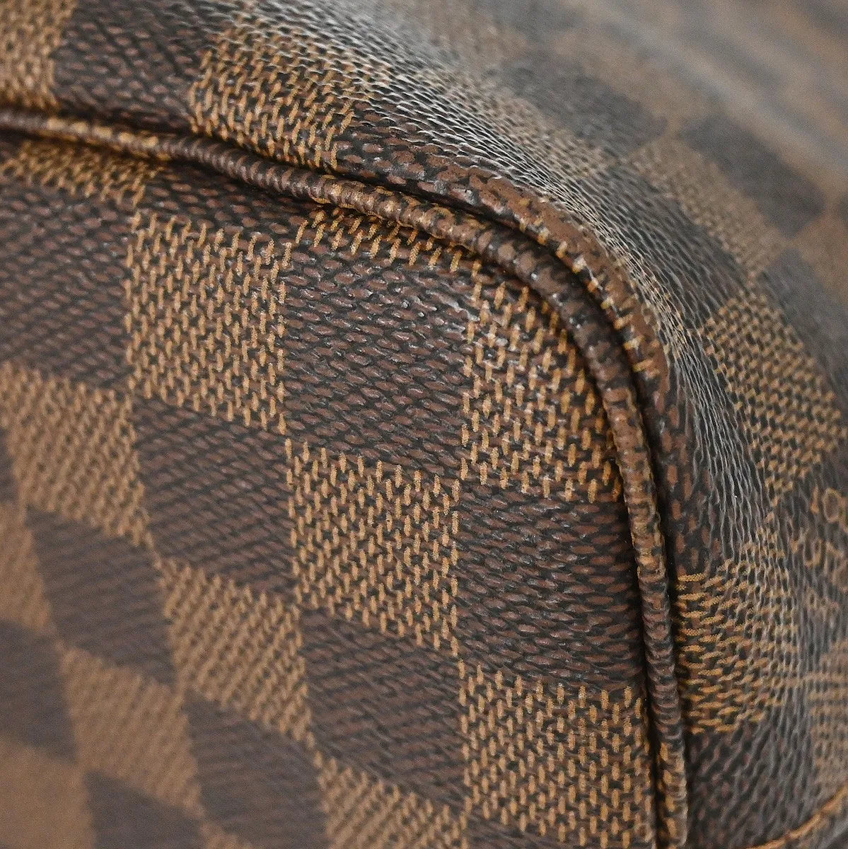 Louis Vuitton Neverfull Damier, Brown, Canvas, Tote Bag