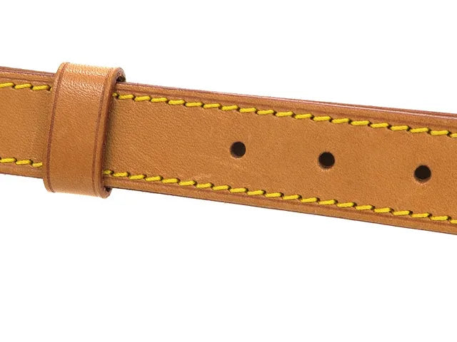 Louis Vuitton Gaston Strap Fabric, Brown, Leather, Straps