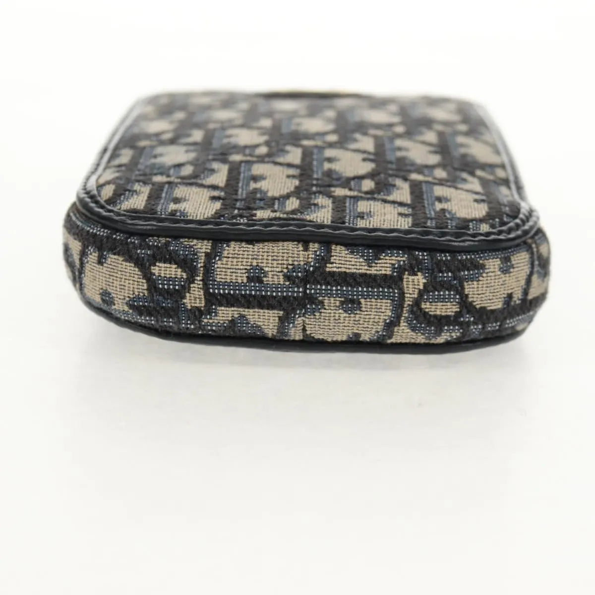 Christian Dior 30 Montaigne Phone Holder on Chain Oblique Canvas, Navy, Canvas, Clutch