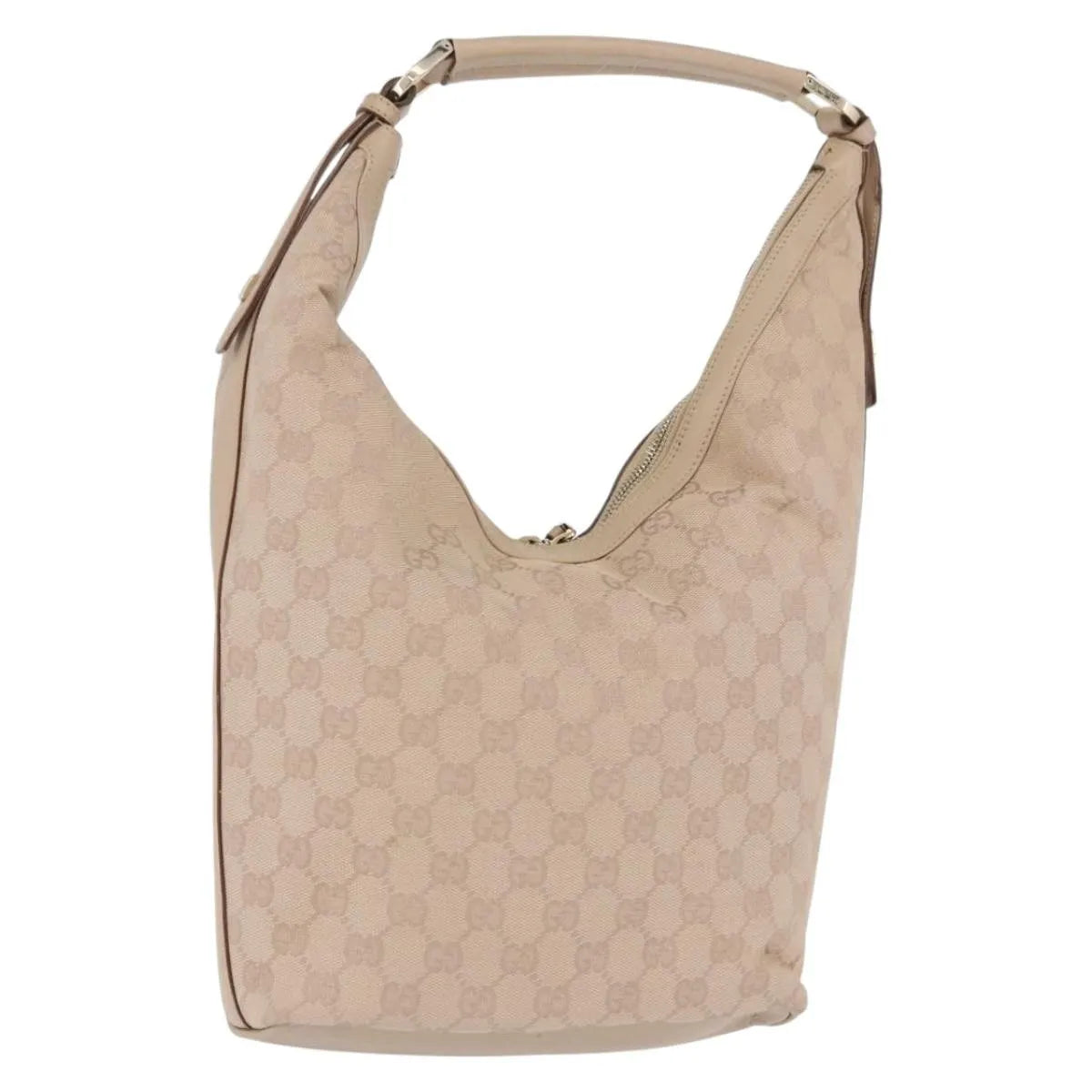Gucci Zip Hobo Canvas, Beige, Canvas, Handbag