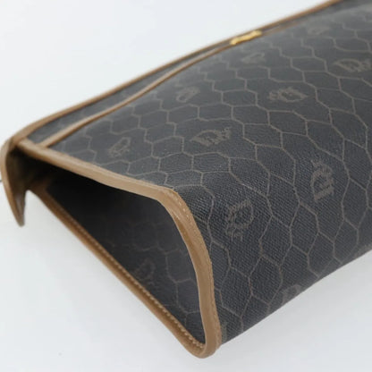 Christian Dior Vintage honeycomb clutch Canvas, Black, Canvas, Clutch