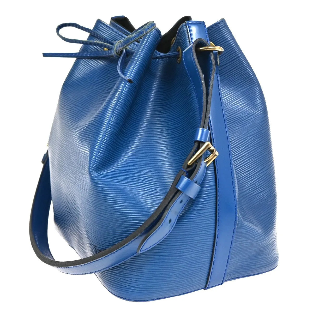 Louis Vuitton Petit Noe Epi Leather, Blue, Leather, Shoulder Bag