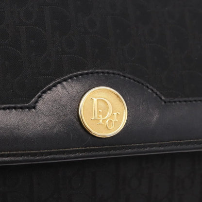 Christian Dior Vintage Honeycomb chain Canvas, Black, Canvas, Shoulder Bag