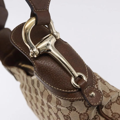 Gucci Horsebit Hobo GG Canvas, Beige, Canvas, Handbag