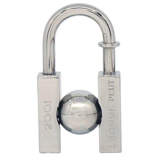 Hermes LHomme Peut Embellir La Terre Cadena Lock Charm Metal, Silver, Silver Plated, Charm