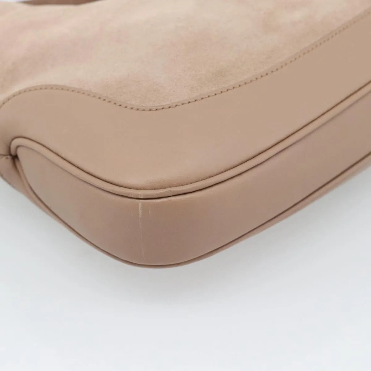Gucci Jackie O Suede, Beige, Suede, Shoulder Bag