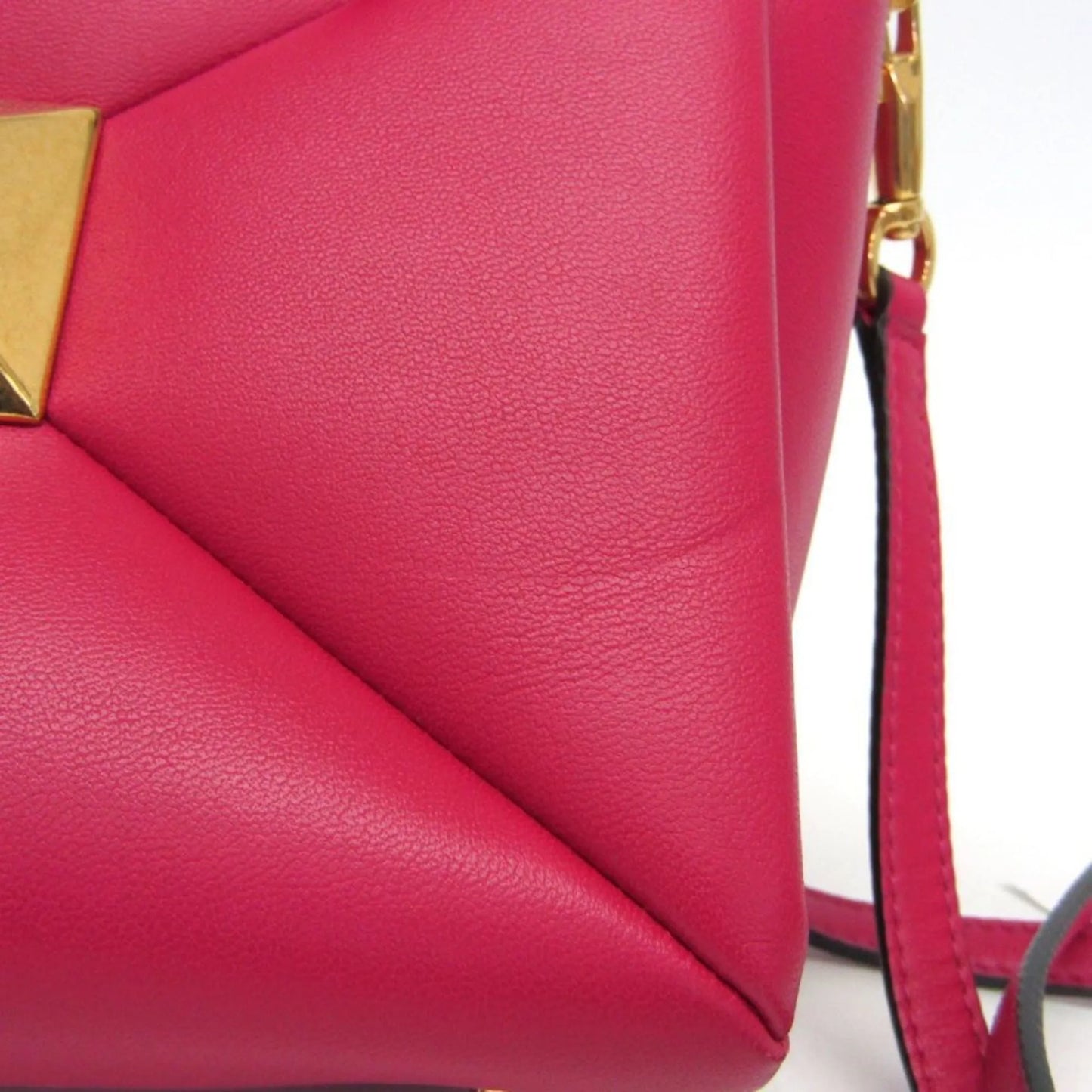 Valentino Garavani One Stud Top Handle Leather, Pink, Leather, Handbag