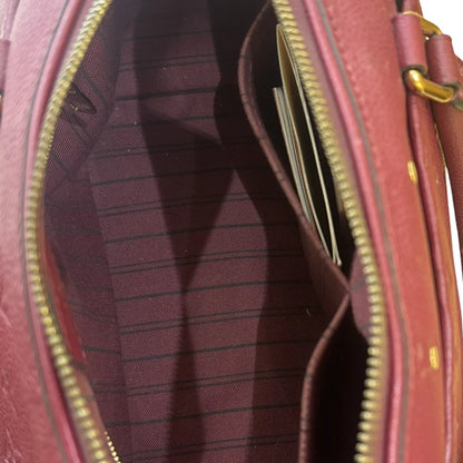 Louis Vuitton Speedy Bandouliere Monogram Empreinte Leather, Burgundy, Leather, Handbag