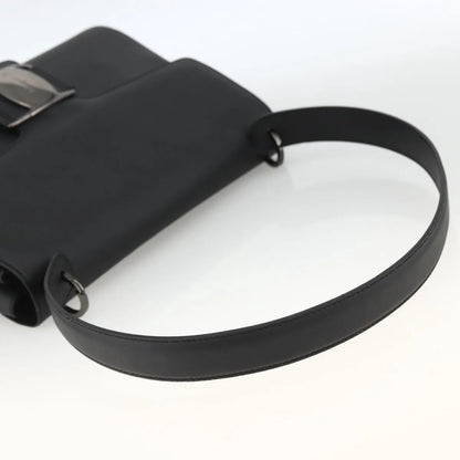 Salvatore Ferragamo Vala Canvas, Black, Canvas, Shoulder Bag
