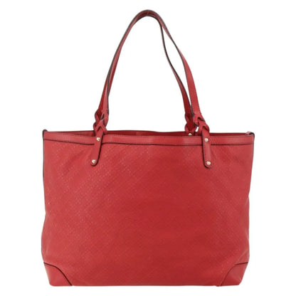 Gucci Craft Tote Diamante Leather, Red, PVC, Tote Bag