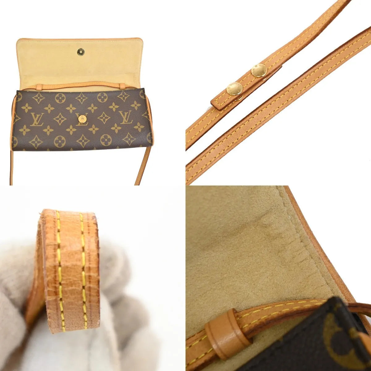 Louis Vuitton Twin Monogram Canvas, Brown, Canvas, Clutch