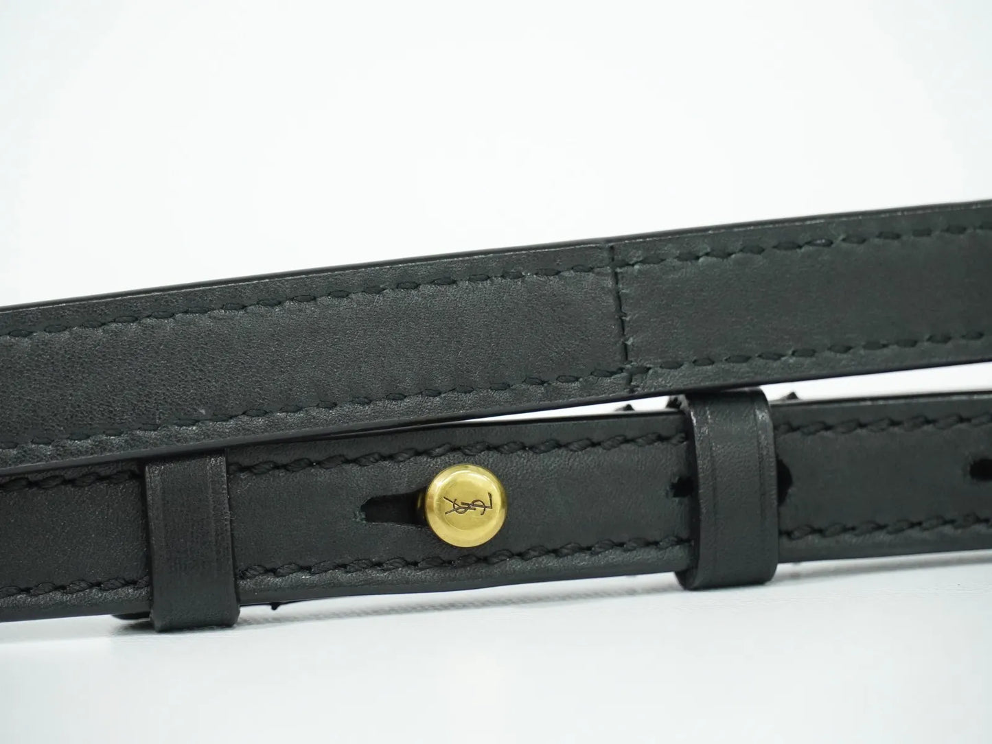 Saint Laurent Kaia Leather, Black, Leather, Shoulder Bag