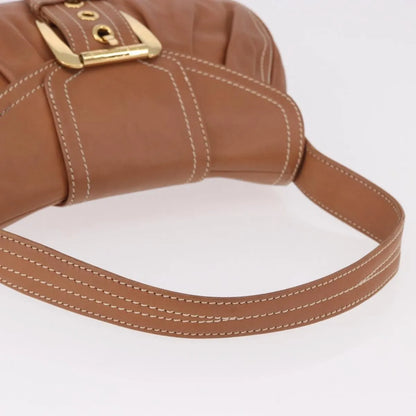 Celine Biker Boogie Satchel Leather, Brown, Leather, Shoulder Bag