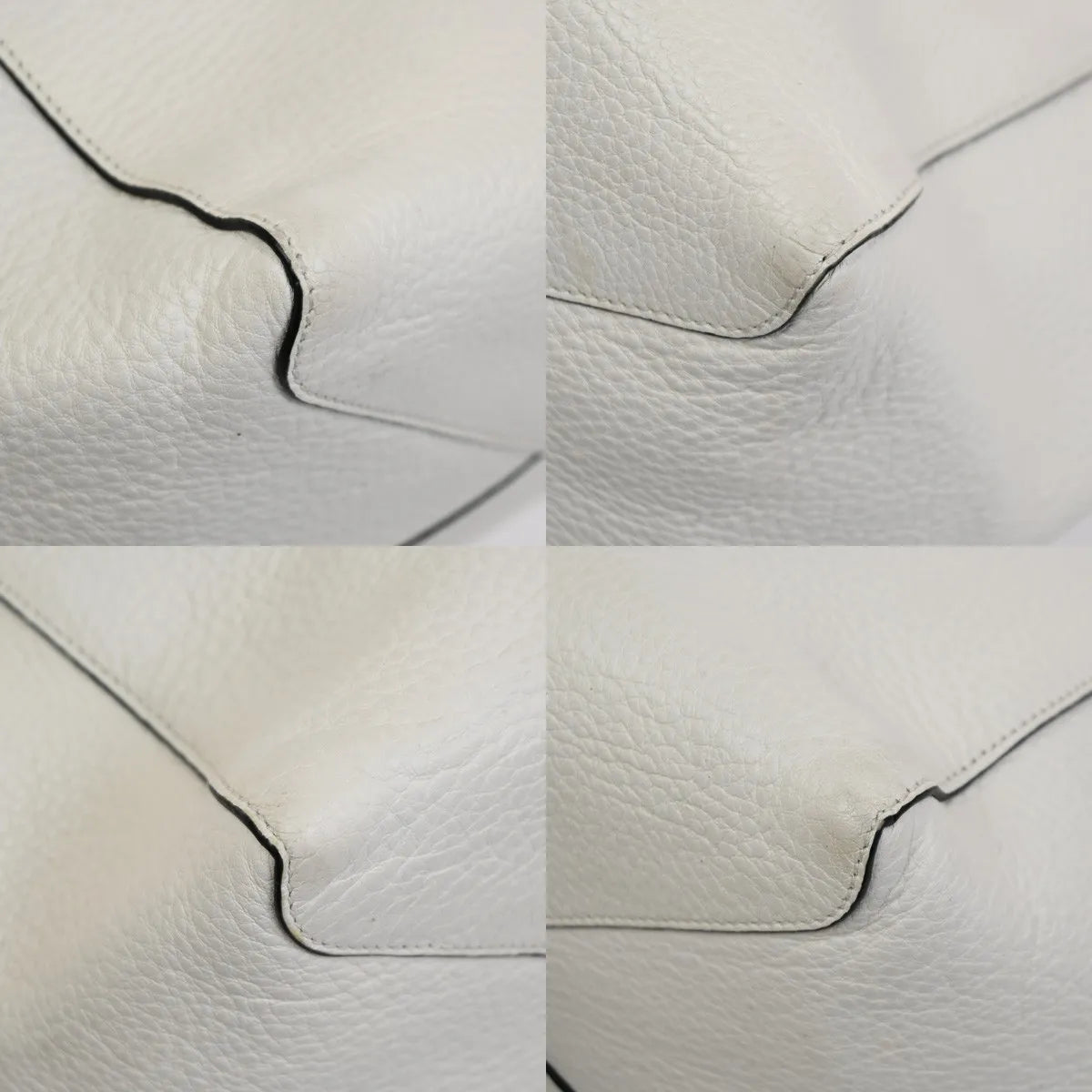Prada Vintage Tote Leather, White, Leather, Tote Bag