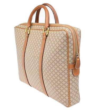 Celine Macadam Canvas and leather, Brown, Canvas, Briefcase