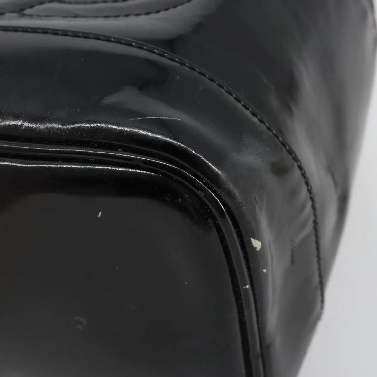 Chanel Vintage Timeless Cosmetic Case Patent, Black, Patent Leather, Handbag