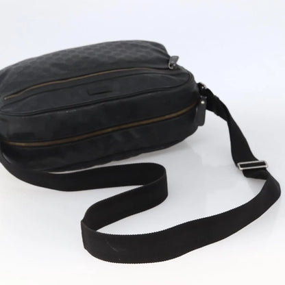 Gucci Zip Messenger GG Imprime, Black, Canvas, Shoulder Bag