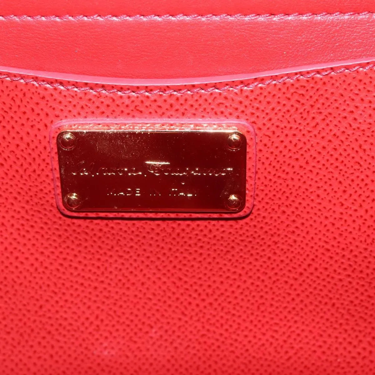 Salvatore Ferragamo Carrie Vara Saffiano Leather, Red, Leather, Shoulder Bag