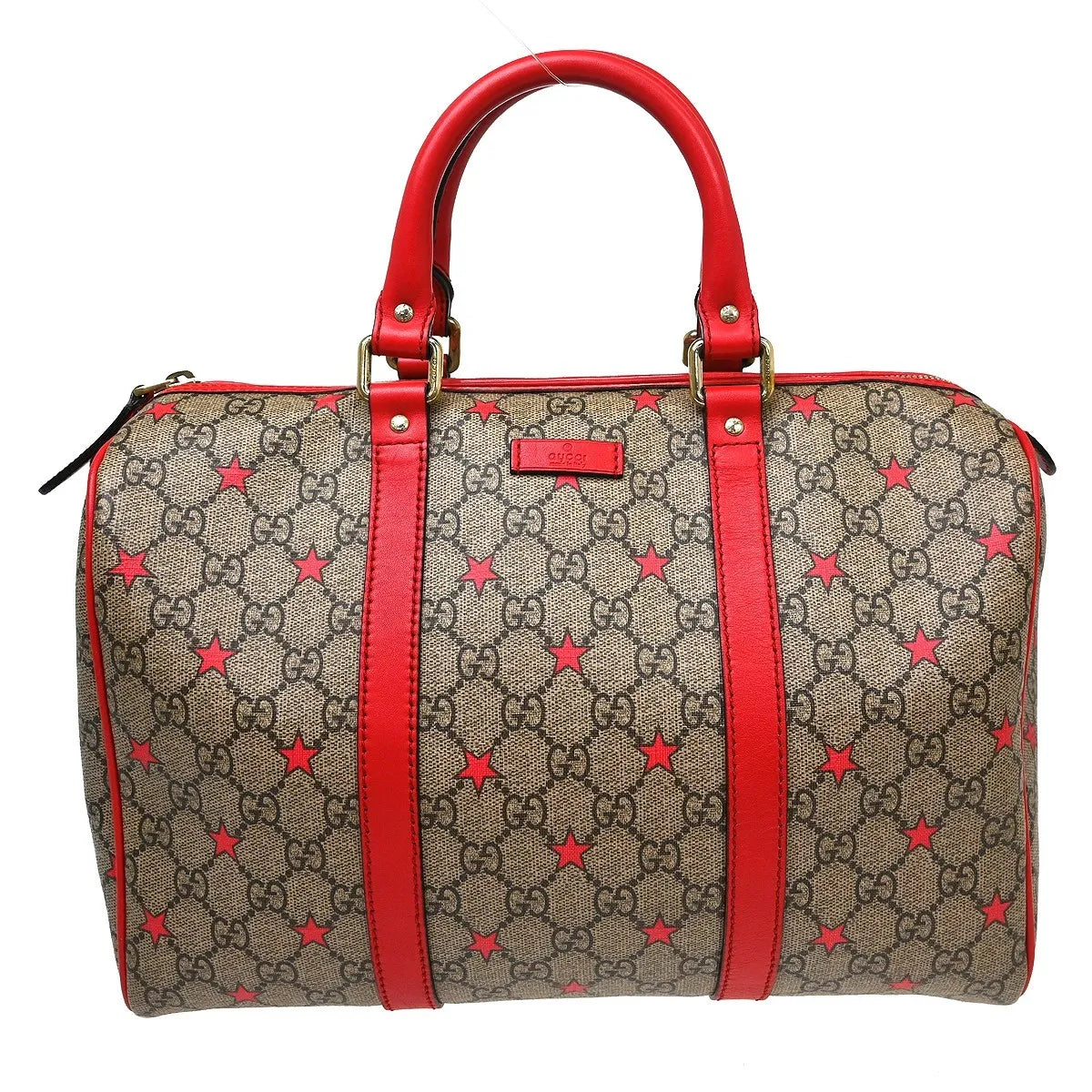 Gucci Vintage Duffle GG Coated Canvas, Beige, Canvas, Handbag