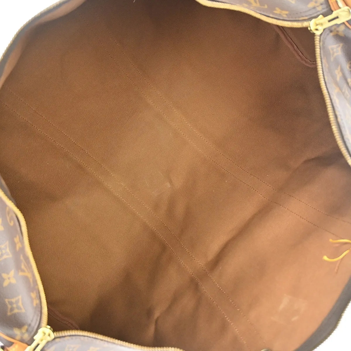Louis Vuitton Keepall Bandoulière Monogram, Brown, Canvas, Travel Bag