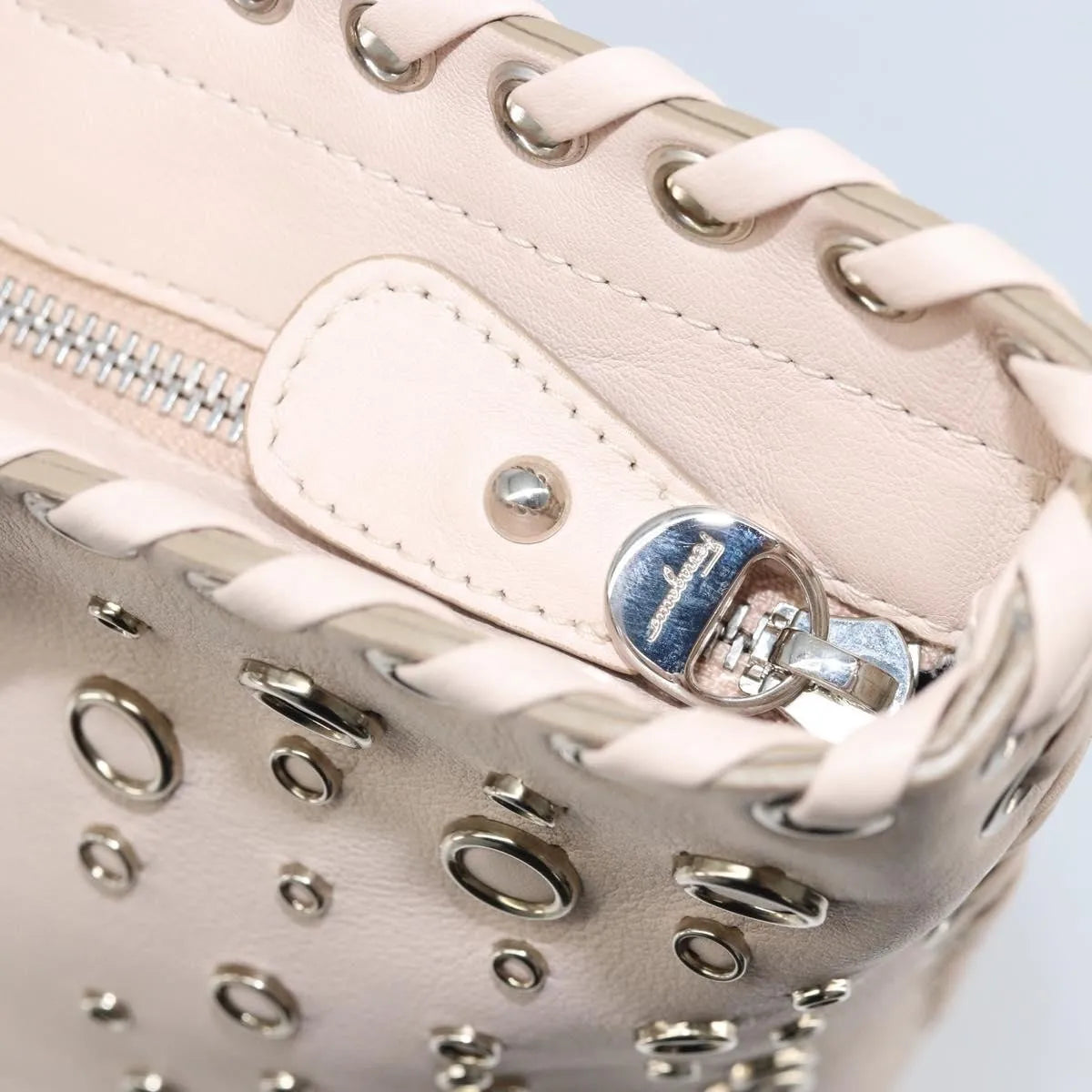 Salvatore Ferragamo Gancini Leather, Pink, Leather, Handbag