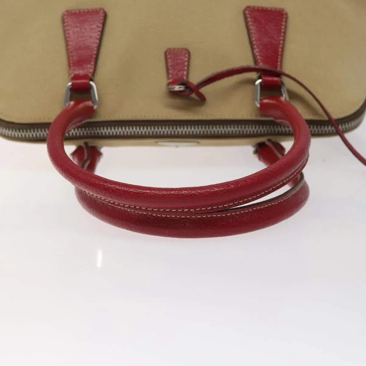 Prada Promenade Tote Canvas and Leather, Beige, Canvas, Shoulder Bag