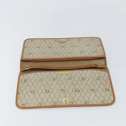 Christian Dior Vintage honeycomb clutch Canvas, Beige, Canvas, Clutch