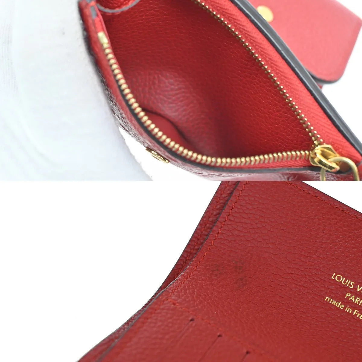 Louis Vuitton Pont Neuf Monogram Empreinte Leather, Red, Leather, Wallet