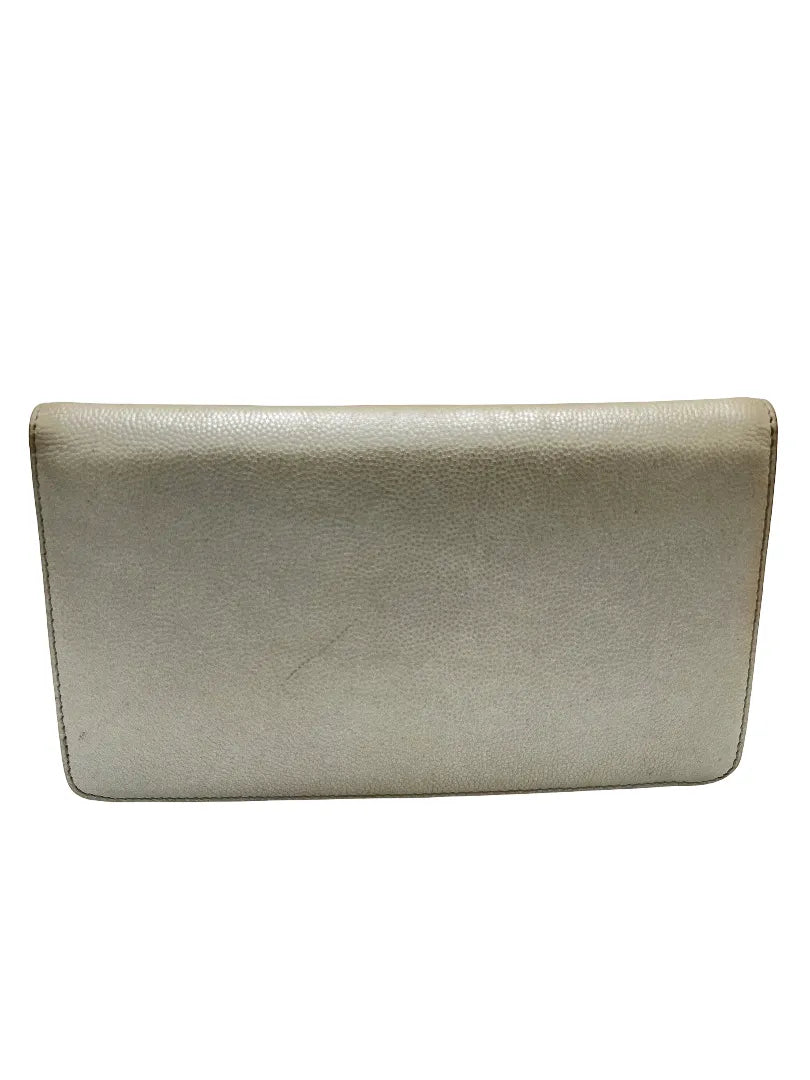 Chanel CC bifold wallet leather, Beige, Leather, Wallet
