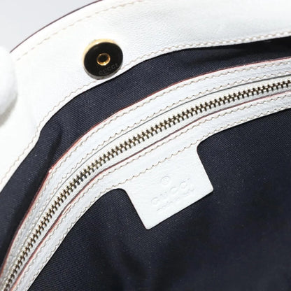 Gucci Sherry Line chain leather, White, Leather, Tote Bag