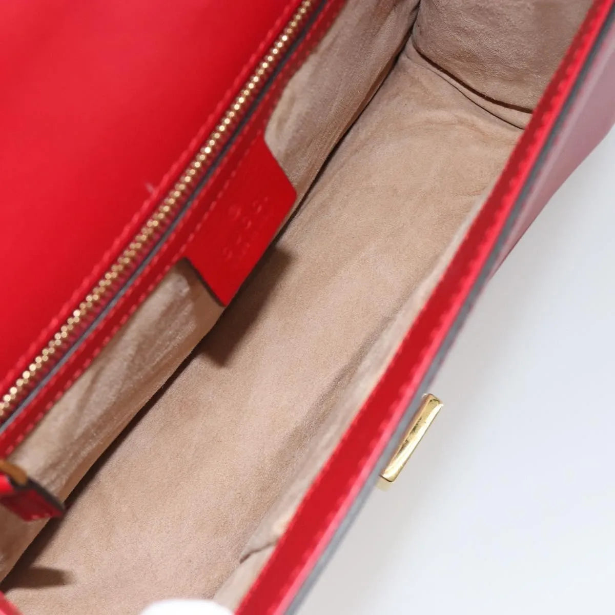 Gucci Sylvie Leather, Red, Leather, Shoulder Bag