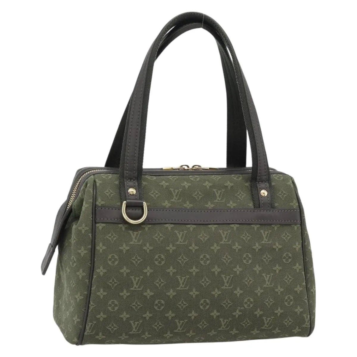 Louis Vuitton Joséphine Mini Lin, Khaki, Canvas, Handbag