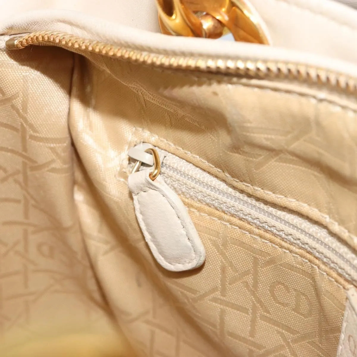 Christian Dior Lady Dior Cannage Quilt Lambskin, Beige, Leather, Handbag