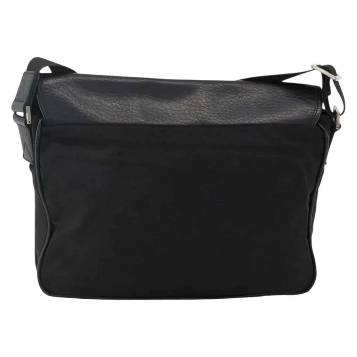 Salvatore Ferragamo Vintage Leather, Black, Nylon, Shoulder Bag