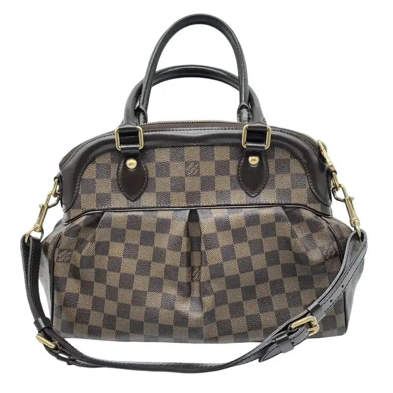 Louis Vuitton Trevi Damier Ebene, Brown, Canvas, Handbag