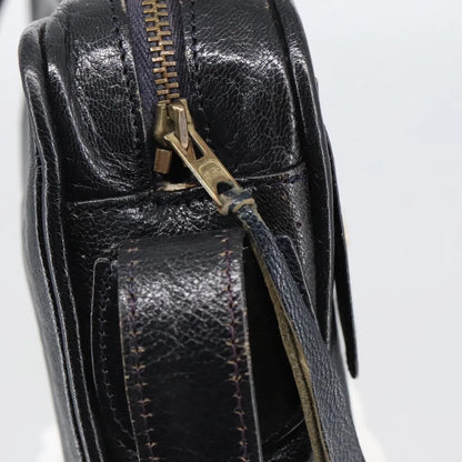Celine Vintage Leather, Black, Leather, Shoulder Bag