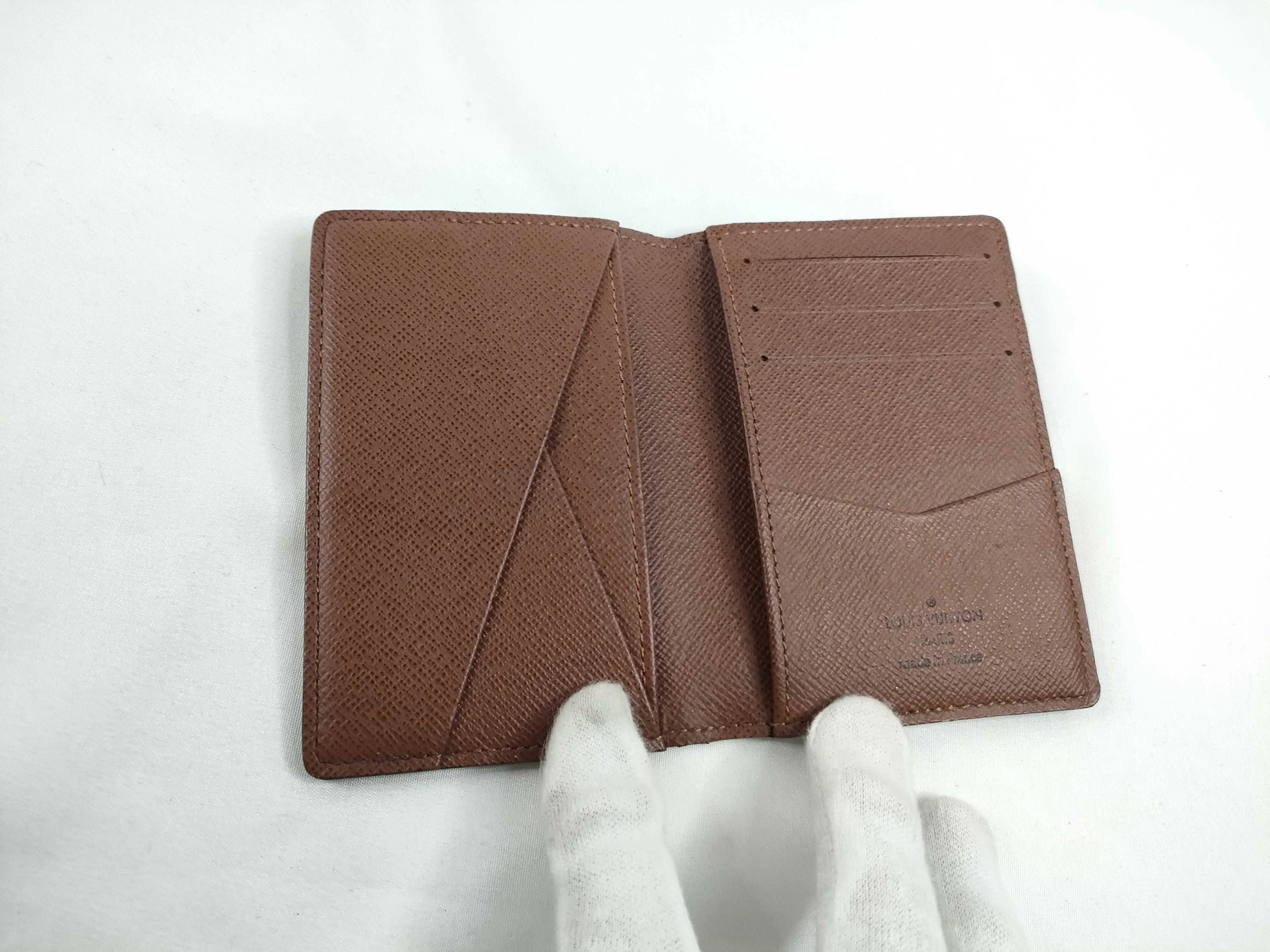 Louis Vuitton pocket organizer Canvas, Brown, Canvas, Card Holder