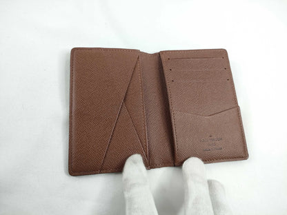 Louis Vuitton pocket organizer Canvas, Brown, Canvas, Card Holder