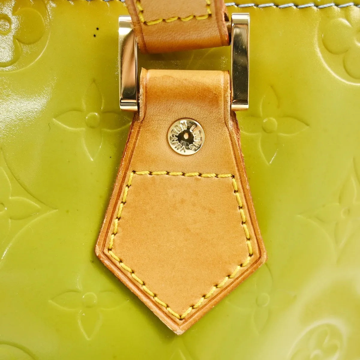 Louis Vuitton Houston Monogram Vernis, Yellow, Patent Leather, Tote Bag