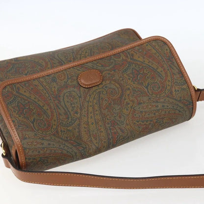 Valentino Garavani Vintage Canvas and Leather, Brown, Canvas, Shoulder Bag