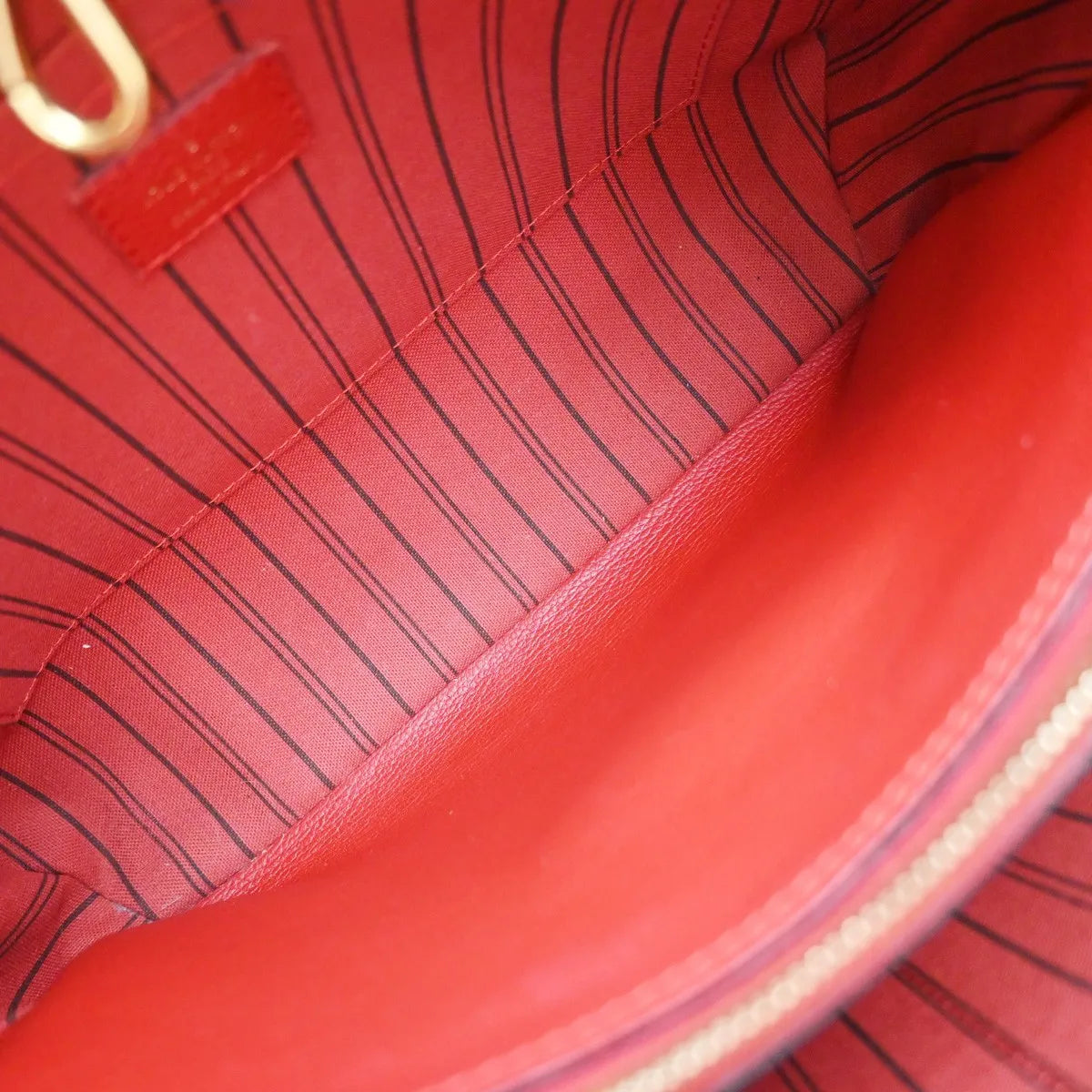 Louis Vuitton Montaigne Monogram Empreinte Leather, Red, Leather, Handbag