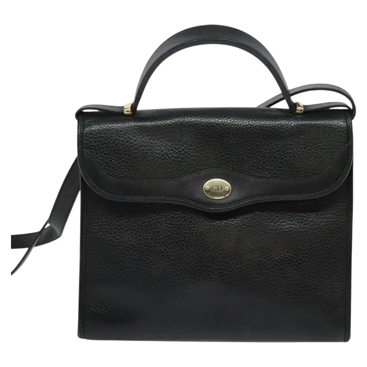 Christian Dior Vintage Leather, Black, Leather, Handbag