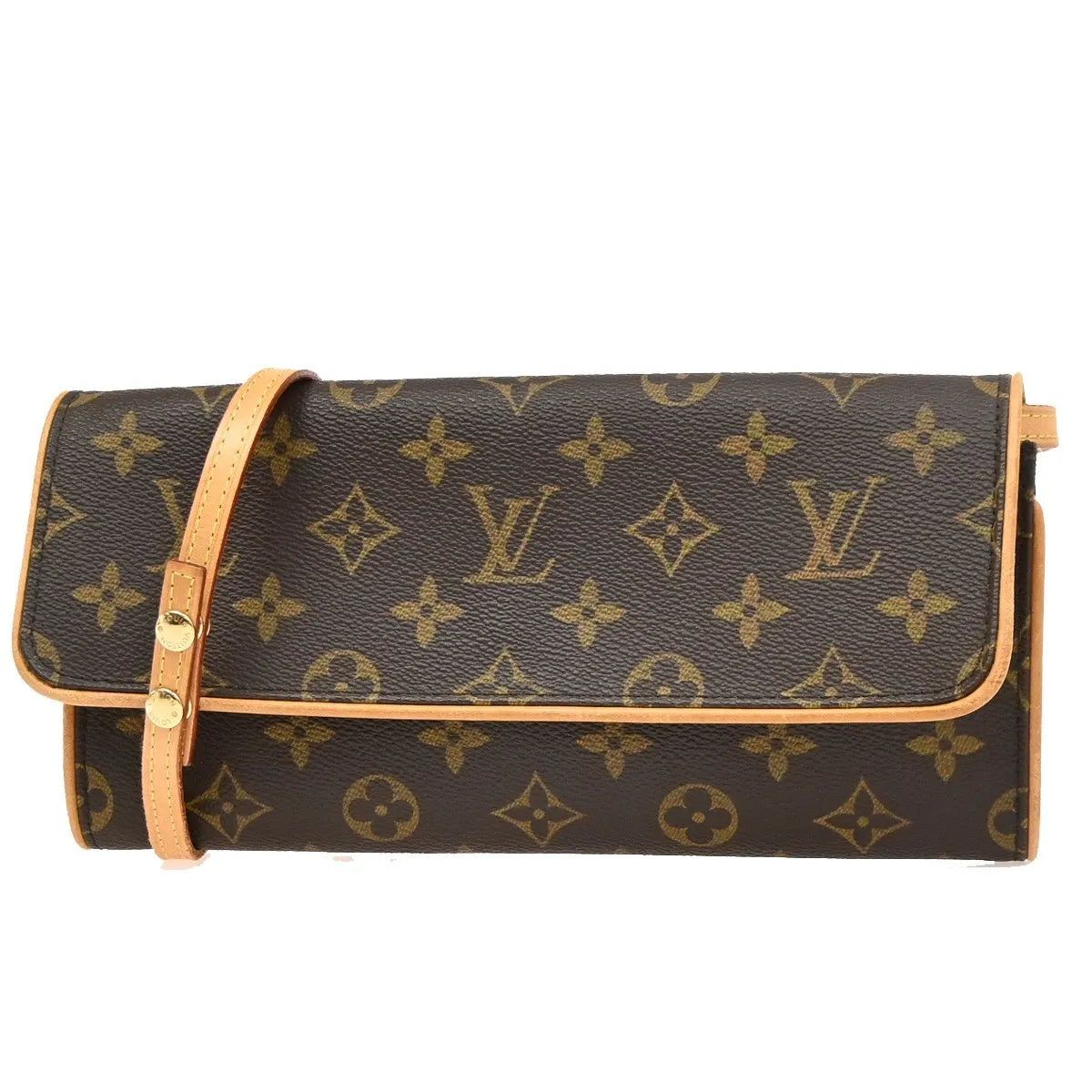 Louis Vuitton Twin Monogram Canvas, Brown, Canvas, Clutch