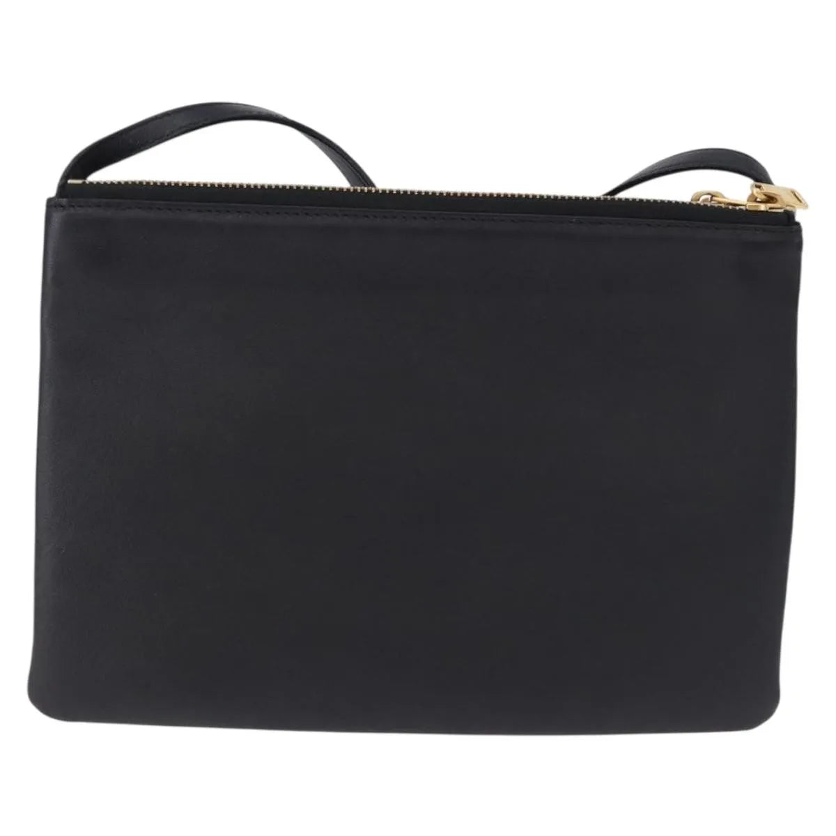 Celine Trio Leather, Black, Leather, Shoulder Bag